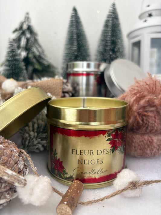 Bougie en pot - Fleur des neiges